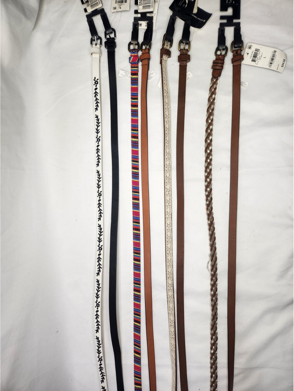 INC INTERNATIONAL CONCEPTS Womens Assorted Skinny Belt Size Large **Lot of 8**